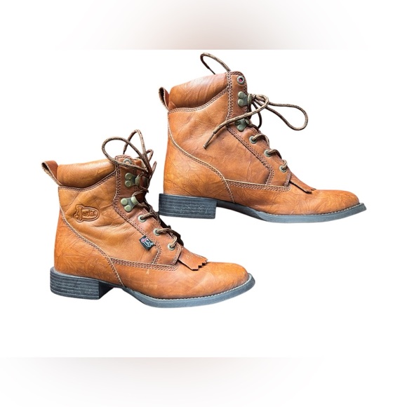 Rare Vintage Marbled Leather George Strait Justin Roper’s women’s 6.5 - Picture 3 of 6